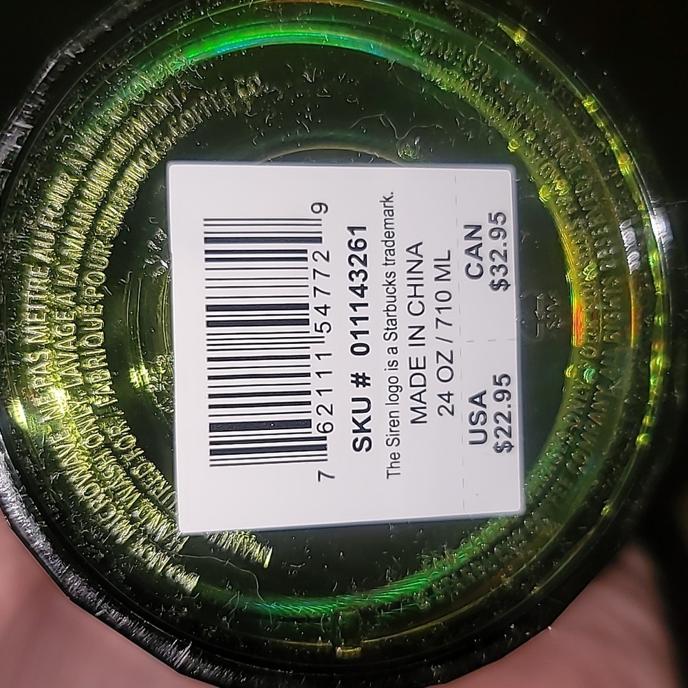 Starbucks Lime Kaleidoscope Domed Lid Venti Tumbler Cup - Picture 5 of 6